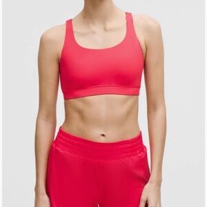 lululemon athletica longline energy bra red glow